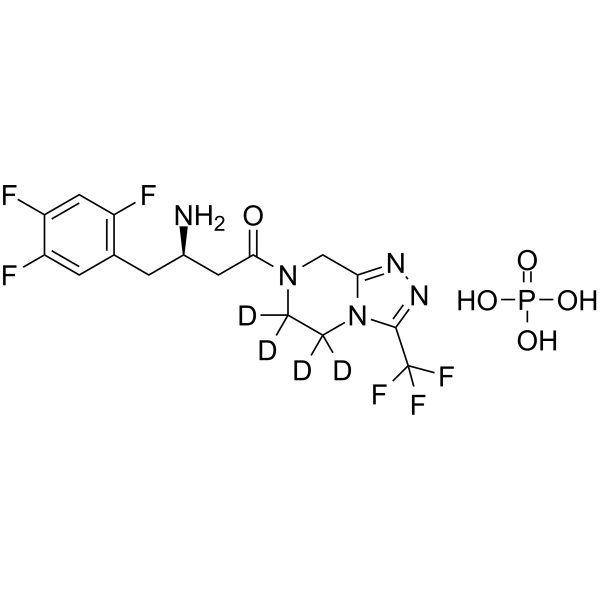 Sitagliptin-d4 phosphate Structure