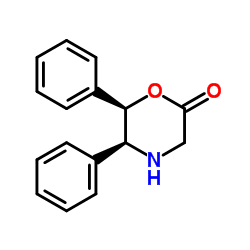 (5S,6R)-5,6-二苯基吗啉-2-酮结构式