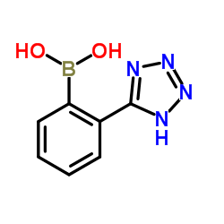 2-(5-四吡唑)苯硼酸结构式