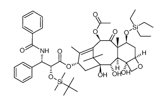 2'-O-(tert-butyldimethylsilyl)-4-O-deacetyl-2-O-debenzoyl-7-O-(triethylsilyl)paclitaxel Structure