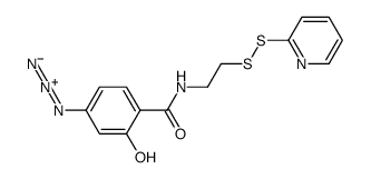 4-叠氮基-2-羟基-N-[2-(2-吡啶基二硫基)乙基]苯甲酰胺结构式