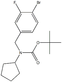 叔-丁基 4-溴-3-氟苯甲基(环戊基)氨基甲酸酯结构式