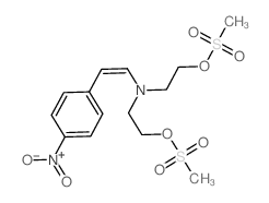 2-methylsulfonyloxy-N-(2-methylsulfonyloxyethyl)-N-[(Z)-2-(4-nitrophenyl)ethenyl]ethanamine结构式