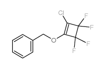 (2-氯-3,3,4,4-四氟-1-环丁烯氧基甲基)-苯结构式
