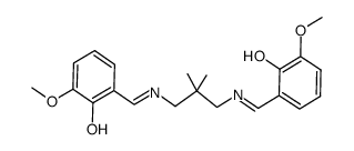 N,N'-bis(3-methoxysalicylidene)-(2,2-dimethyl-1,3-propanediamine) Structure