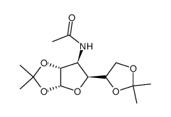 3-acetamido-3-deoxy-1,2:5,6-di-O-isopropylidene-α-D-glucofuranose Structure