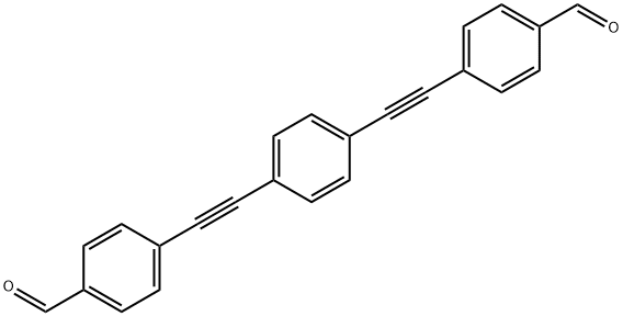 4,4'-(1,4-亚苯基双(乙炔-2,1-二基))二苯甲醛结构式