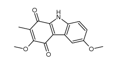 3,6-dimethoxy-2-methyl-9H-carbazole-1,4-quinone Structure