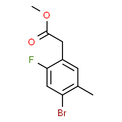4-溴-2-氟-5-甲基苯乙酸甲酯结构式
