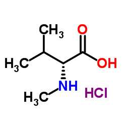 N-甲基-D-缬氨酸盐酸盐结构式