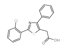 2-[2-(2-氯苯基)-4-苯基-1,3-噻唑-5-基]乙酸结构式