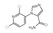 N-(2,6-二氯吡啶-3-基)-1H-咪唑-5-羧酰胺结构式