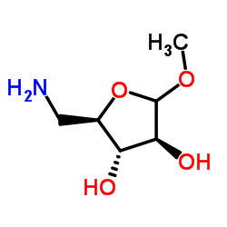 D-Arabinofuranoside, methyl 5-amino-5-deoxy- (9CI)结构式