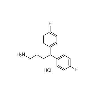 4,4-Bis(4-fluorophenyl)butan-1-amine hydrochloride Structure