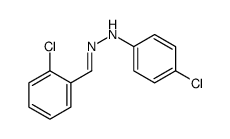 4-chloro-N-[(E)-(2-chlorophenyl)methylideneamino]aniline结构式