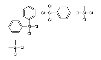 二氯二甲基硅烷与二氯二苯基硅烷、三氯甲基硅烷、三氯苯基硅烷和三氯苯基硅烷的聚合物结构式