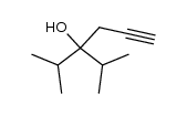 1,1-Diisopropylbut-3-ynol结构式