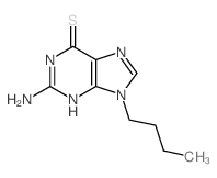 6H-Purine-6-thione,2-amino-9-butyl-1,9-dihydro-结构式