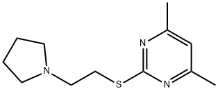 4,6-Dimethyl-2-((2-(pyrrolidin-1-yl)ethyl)thio)pyrimidine Structure