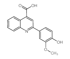 2-(4-羟基-3-甲氧基-苯基)-喹啉-4-羧酸结构式
