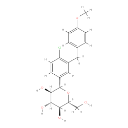 (2S,3R,4R,5S,6R)-2-(4-氯-3-(4-甲氧基苄基)苯基)-6-(羟甲基)四氢-2结构式