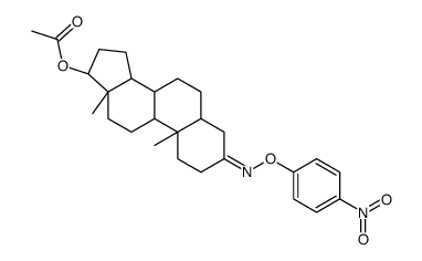 17β-Acetyloxy-5α-androstan-3-one O-(p-nitrophenyl)oxime结构式
