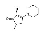 2-Hydroxy-5-methyl-3-(1-piperidinyl)-2-cyclopenten-1-one Structure