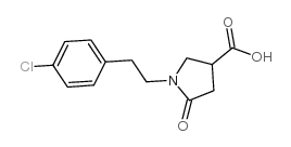 1-(4-氯苯乙基)-5-氧代-3-吡咯烷羧酸结构式