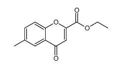 Ethyl 6-methyl-4-oxo-4H-1-benzopyran-2-carboxylate结构式