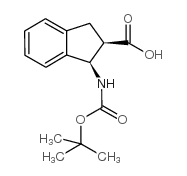 顺式-1-叔丁氧羰基氨基-茚满-2-羧酸结构式