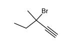 3-bromo-3-methyl-pent-1-yne Structure