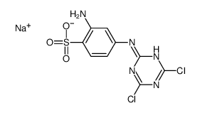 sodium 2-amino-4-[(4,6-dichloro-1,3,5-triazin-2-yl)amino]benzenesulphonate结构式
