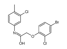 2-(4-bromo-2-chlorophenoxy)-N-(3-chloro-4-methylphenyl)acetamide结构式