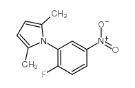 1-(2-氟-5-硝基苯基)-2,5-二甲基-1H-吡咯结构式