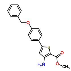 Methyl 3-amino-5-[4-(benzyloxy)phenyl]-2-thiophenecarboxylate结构式