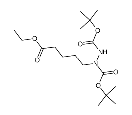 di-tert-butyl 1-(5-ethoxy-5-oxopentyl)hydrazine-1,2-dicarboxylate Structure
