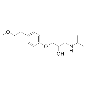 1-[4-(2-甲氧基乙基)苯氧基]-3-丙-2-基氨基丙-2-醇结构式