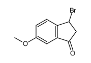 3-bromo-6-methoxy-2,3-dihydro-1H-inden-1-one结构式