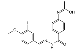 4-acetamido-N-[(3-iodo-4-methoxyphenyl)methylideneamino]benzamide结构式