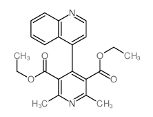 diethyl 2,6-dimethyl-4-quinolin-4-yl-pyridine-3,5-dicarboxylate结构式