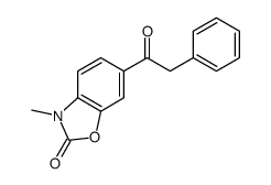 3-methyl-6-(2-phenylacetyl)-1,3-benzoxazol-2-one结构式