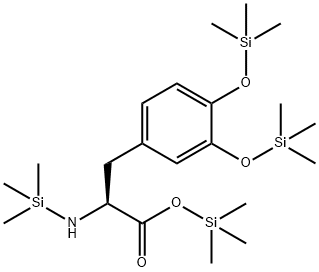 L-Tyrosine, N,O-bis(trimethylsilyl)-3-[(trimethylsilyl)oxy]-, trimethy lsilyl ester Structure