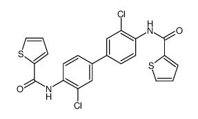 N-[2-chloro-4-[3-chloro-4-(thiophene-2-carbonylamino)phenyl]phenyl]thiophene-2-carboxamide结构式