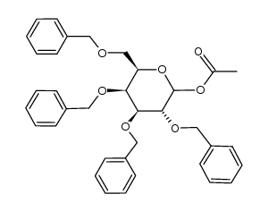 2,3,4,6-Tetra-O-benzyl-D-galactopyranosyl acetate Structure
