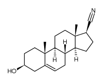 3β-hydroxy-androstene-(5)-carboxylic acid-(17β)-nitrile结构式