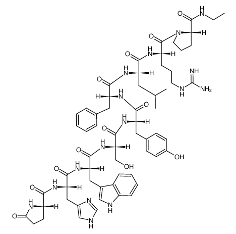 DES-GLY10,[D-PHE6]-LH-RH ETHYLAMIDE结构式