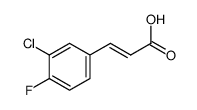 3-(3-Chloro-4-fluorophenyl)prop-2-enoic acid, 3-(3-Chloro-4-fluorophenyl)acrylic acid结构式