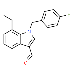 1H-Indole-3-carboxaldehyde,7-ethyl-1-[(4-fluorophenyl)methyl]-(9CI) Structure