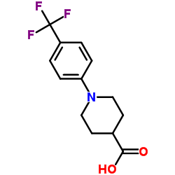 1-(4-Trifluoromethylphenyl)piperidine-4-carboxylic acid Structure
