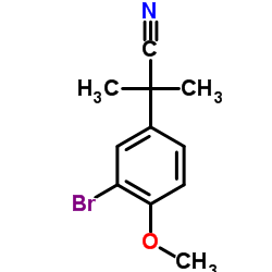 2-(3-Bromo-4-methoxyphenyl)-2-methylpropanenitrile Structure